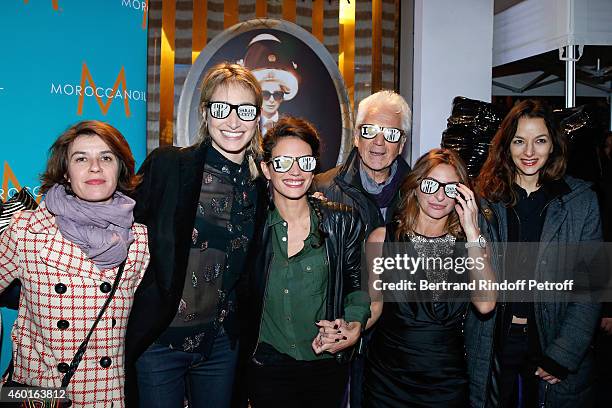 Actresses Irene Jacob, Pauline Lefevre, Barbara Cabrita, singer Gerard Lenorman, Sarah Guetta and Writer Eliette Abecassis attend the Sarah Guetta...