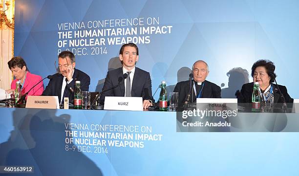 Angela Kane, UN High Representative for Disarmament Affairs, President of the International Committee of the Red Cross Peter Maurer, Austrian Foreign...