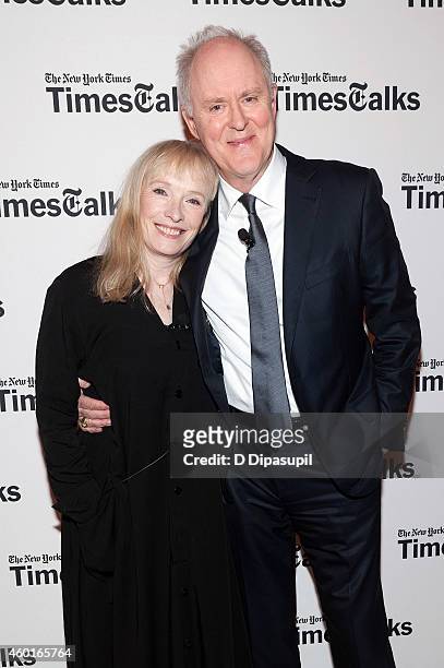 Lindsay Duncan and John Lithgow attend TimesTalks Presents: An Evening With The Cast Of "A Delicate Balance" at The Times Center on December 8, 2014...