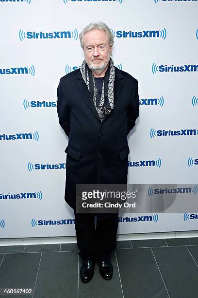 Director Ridley Scott visits the SiriusXM Studio on December 8, 2014 in New York City.