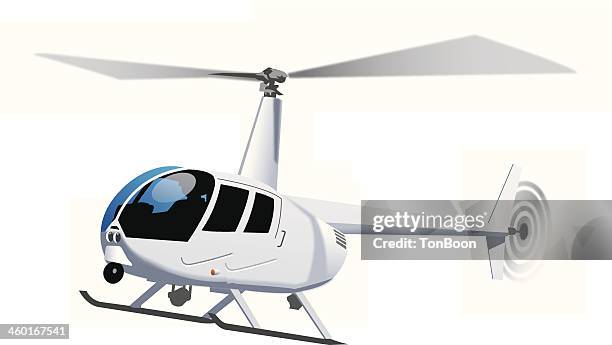 flying helicopter, chopper - propeller stock illustrations