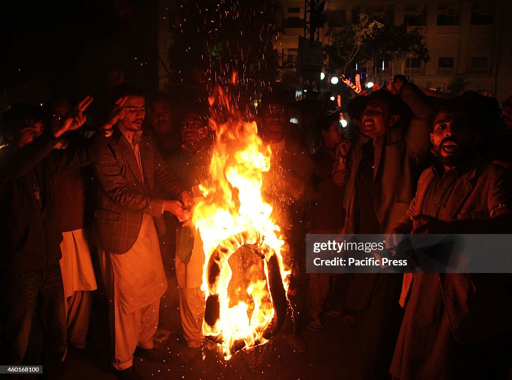 Pakistani activists from the Tehreek-e-Insaaf (Movement for...