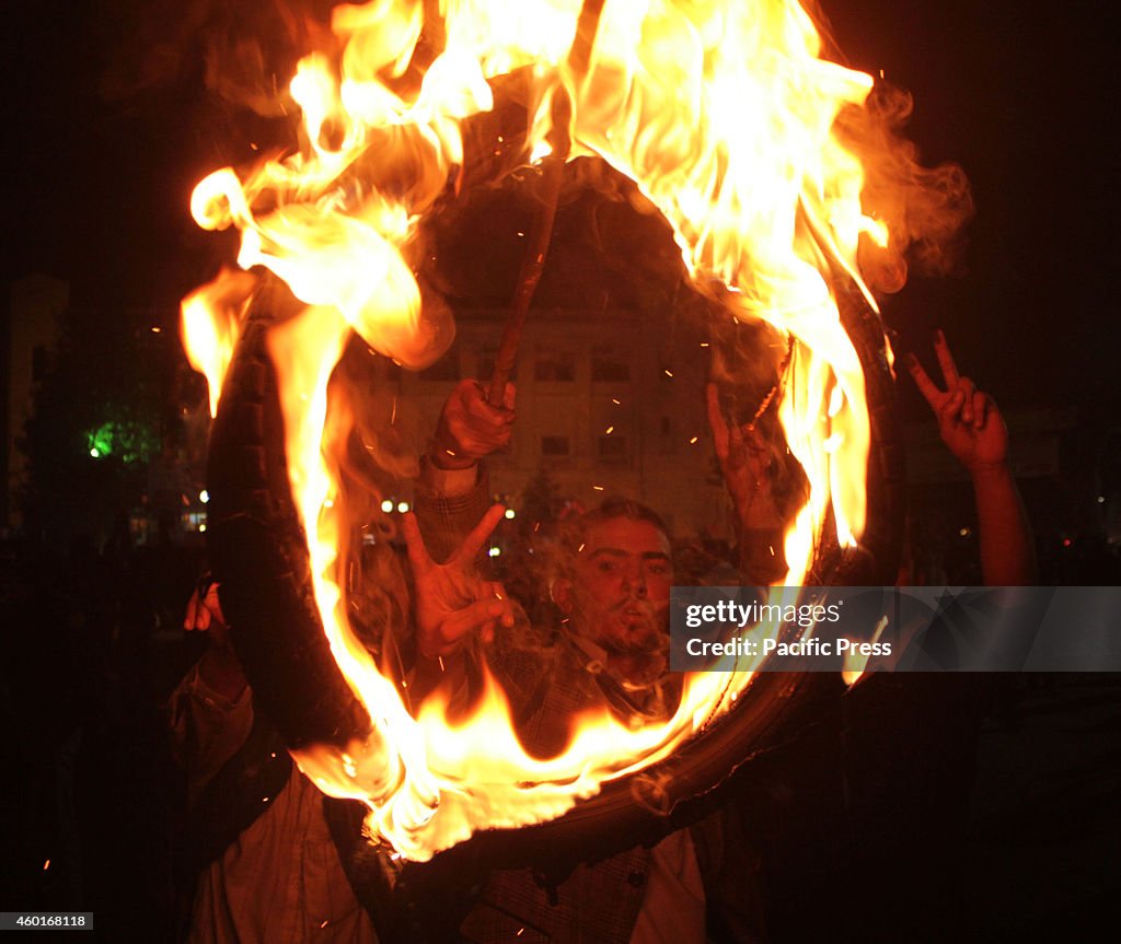 Pakistani activists from the Tehreek-e-Insaaf (Movement for...