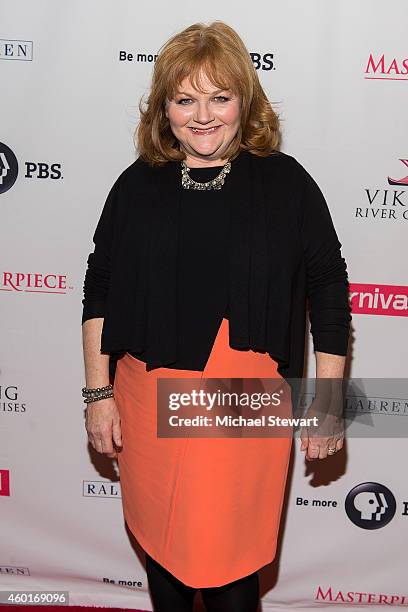 Actress Lesley Nicol attends 'Downton Abbey' Season Five Cast Photo Call at Millenium Hotel on December 8, 2014 in New York City.