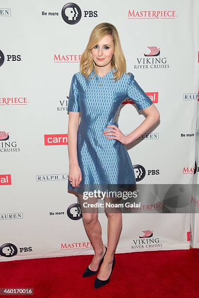 Actress Laura Carmichael attends the 'Downton Abbey' season five photo call at Millenium Hotel on December 8, 2014 in New York City.