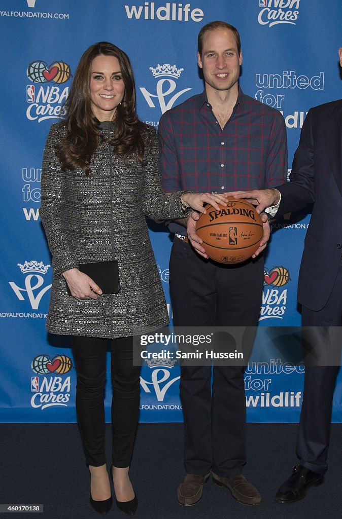 The Duke And Duchess Of Cambridge Attend Brooklyn Nets Vs. Cleveland Cavaliers