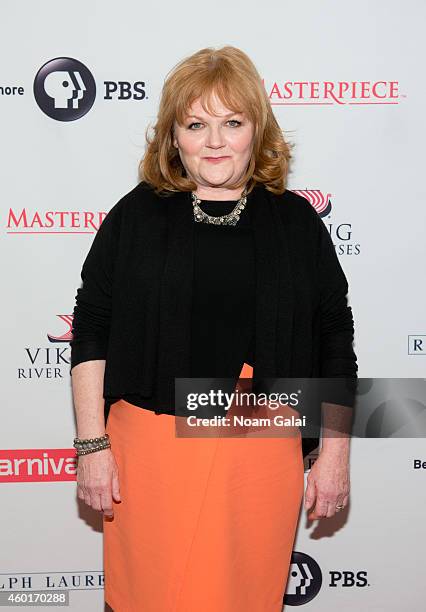 Actress Lesley Nicol attends the 'Downton Abbey' season five photo call at Millenium Hotel on December 8, 2014 in New York City.