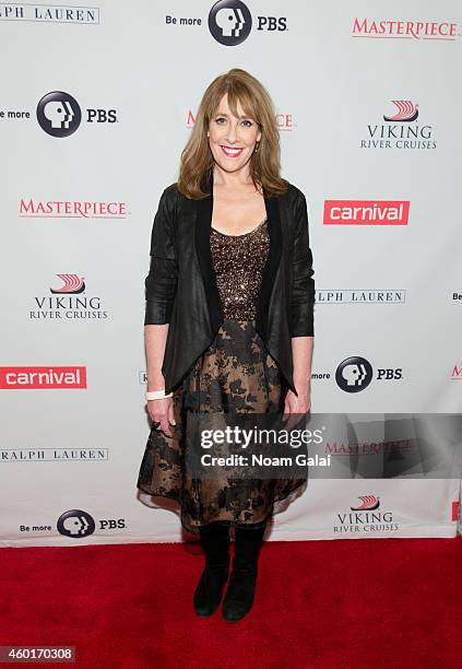 Actress Phyllis Logan attends the 'Downton Abbey' season five photo call at Millenium Hotel on December 8, 2014 in New York City.
