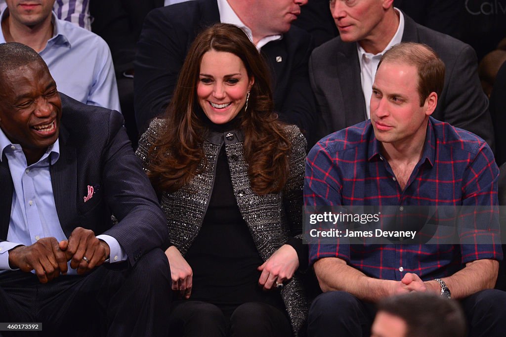 The Duke And Duchess Of Cambridge Attend Cleveland Cavaliers v. Brooklyn Nets