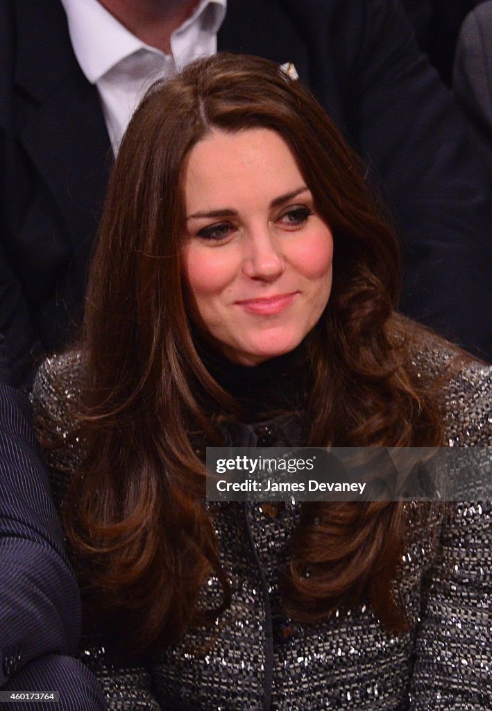 The Duke And Duchess Of Cambridge Attend Cleveland Cavaliers v. Brooklyn Nets