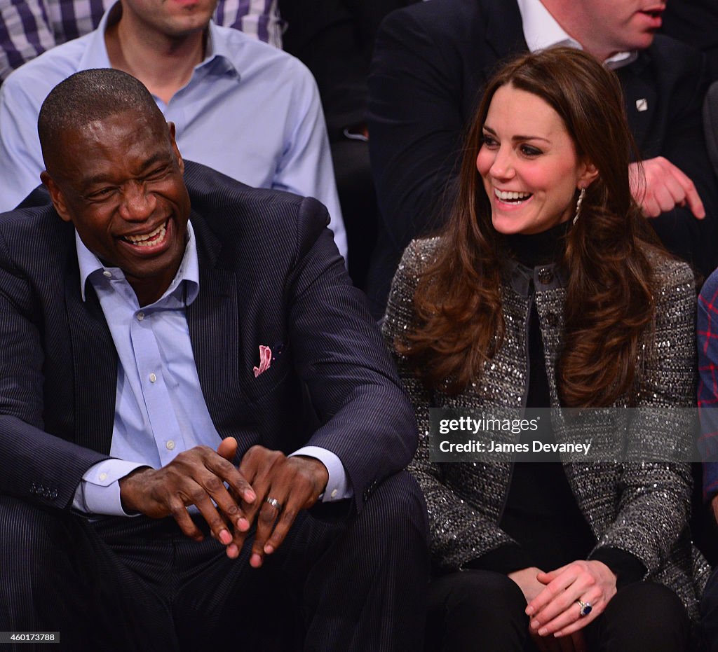 The Duke And Duchess Of Cambridge Attend Cleveland Cavaliers v. Brooklyn Nets