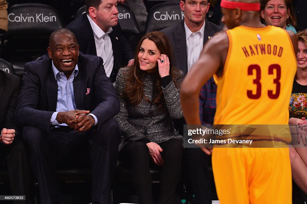 The Duke And Duchess Of Cambridge Attend Cleveland Cavaliers v. Brooklyn Nets