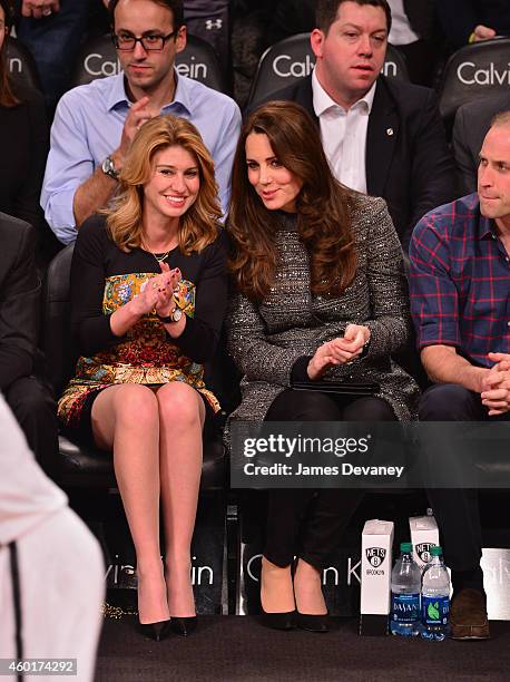 President of ONEXIM Sports and Entertainment Holding USA Irina Pavlova and Catherine, Duchess of Cambridge attend the Cleveland Cavaliers vs....