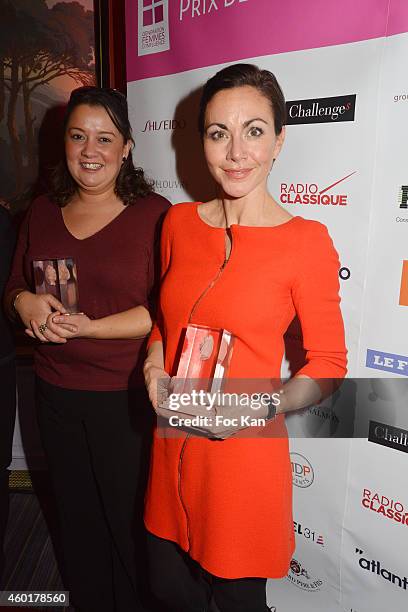 Prix De La Femme D'Influence Coup de coeur' Zahia Ziouani's twin sister Fettouma Ziouani and awarded Catherine Barba attend the 'Prix De La Femme...