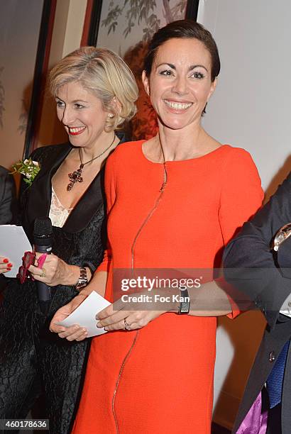 Patricia Chapelotte from 'Prix De La Femme D'Influence' and 'Prix De La Femme D'Influence economique' awarded Catherine Barba attend the 'Prix De La...