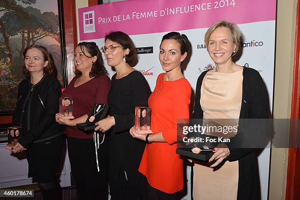 Prix De La Femme D'Influence' awrded Nathalie Loiseau, Zahia Ziouani's twin sister Fettouma Ziouani, Nathalie Balla, Catherine Barba and Virginie...