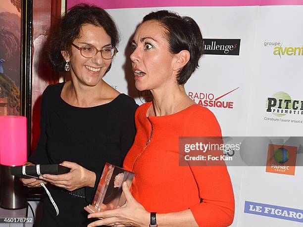 Prix De La Femme D'Influence' awarded Nathalie Balla and Catherine Barba attend the 'Prix De La Femme D'Influence 2014' Ceremony at Hotel Du Louvre...