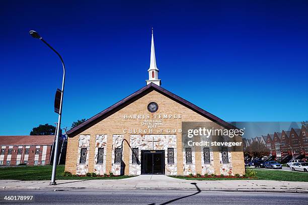 harris-tempel apostolic überwindung heiligen church of god, chicago - apostolic church stock-fotos und bilder