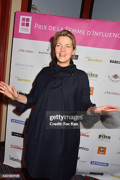 Jury member attends the 'Prix De La Femme D'Influence 2014' Ceremony at Hotel Du Louvre on December 8, 2014 in Paris, France.