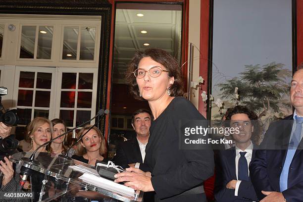 Prix De La Femme D'Influence' awarded Nathalie Balla attends the 'Prix De La Femme D'Influence 2014' Ceremony at Hotel Du Louvre on December 8, 2014...