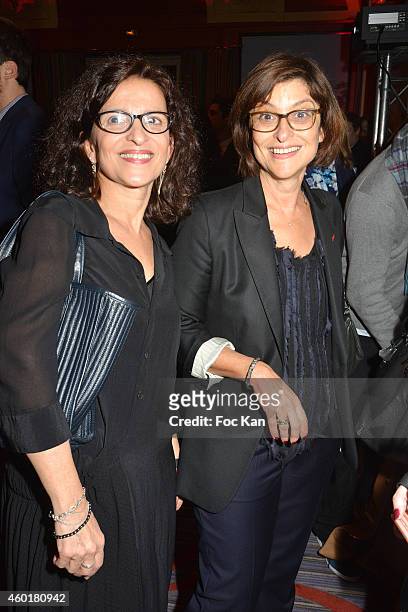 Twin sisters architect Brigitte Fitoussi and journalist Michele Fitoussi attend the 'Prix De La Femme D'Influence 'Prix De La Femme D'Influence 2014'...