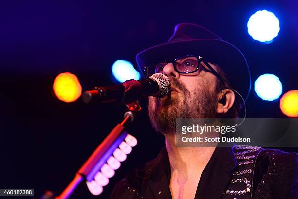 Musician Dave Stewart of the Eurythmics performs on stage at The Roxy Theatre on December 8, 2014 in West Hollywood, California.
