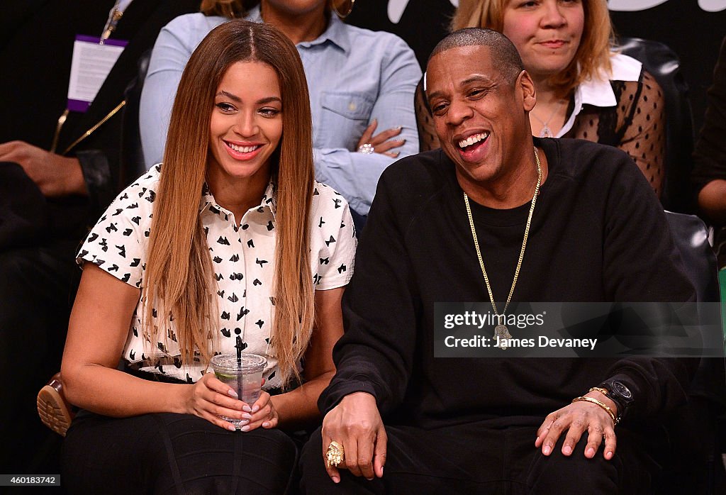 Celebrities Attend the Brooklyn Nets Vs. Cleveland Cavaliers
