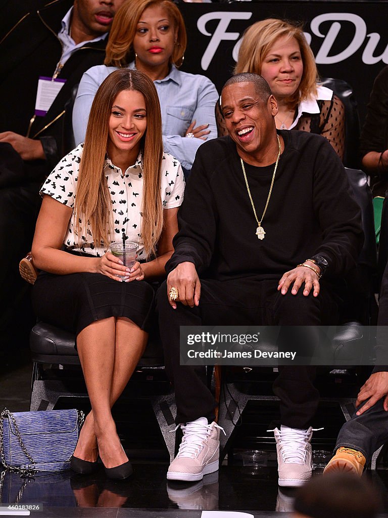 Celebrities Attend the Brooklyn Nets Vs. Cleveland Cavaliers