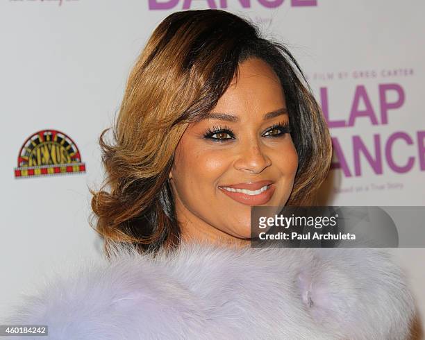 Actress LisaRaye McCoy-Misick attends the Los Angeles premiere of "Lap Dance" at ArcLight Cinemas on December 8, 2014 in Hollywood, California.