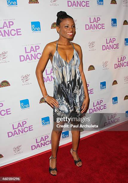 Actress Angelique Bates attends the Los Angeles premiere of "Lap Dance" at ArcLight Cinemas on December 8, 2014 in Hollywood, California.