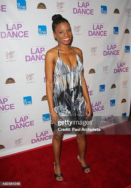 Actress Angelique Bates attends the Los Angeles premiere of "Lap Dance" at ArcLight Cinemas on December 8, 2014 in Hollywood, California.