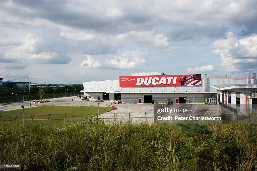 The exterior of the Ducati Motor Thailand motorcycle factory...
