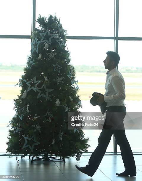 Shrien Dewani at the Cape Town International Airport on December 9, 2014 in Cape Town, South Africa. Dewani was found not guilty of organising his...