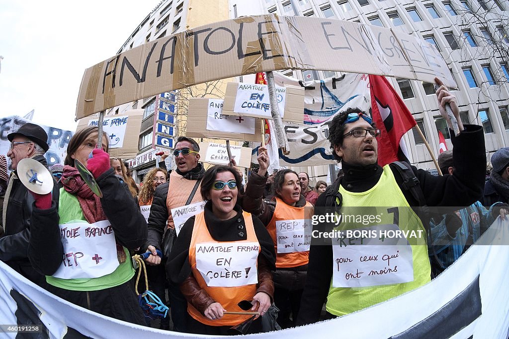 FRANCE-EDUCATION-SOCIAL-DEMONSTRATION