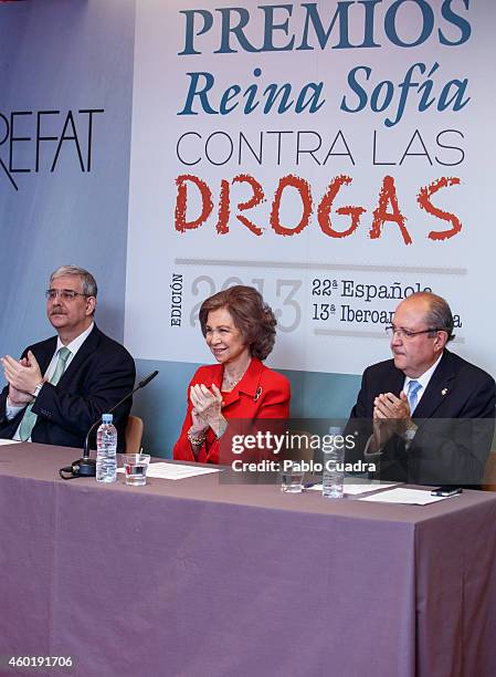 Queen Sofia of Spain attends 'Queen Sofia Against Drugs' awards ceremony at the Red Cross foundation building on December 9, 2014 in Madrid, Spain.