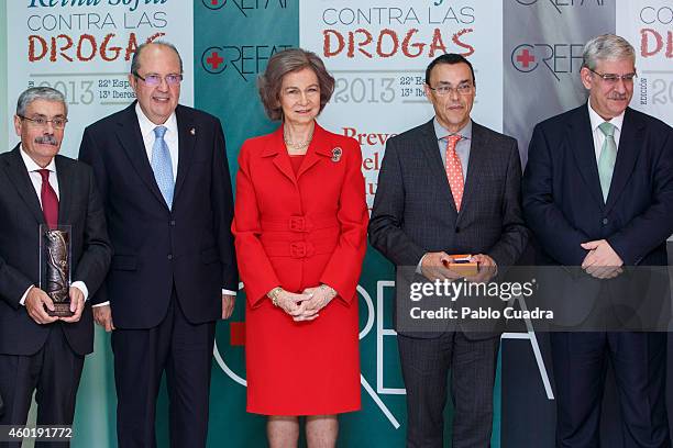 Queen Sofia of Spain attends 'Queen Sofia Against Drugs' awards ceremony at the Red Cross foundation building on December 9, 2014 in Madrid, Spain.