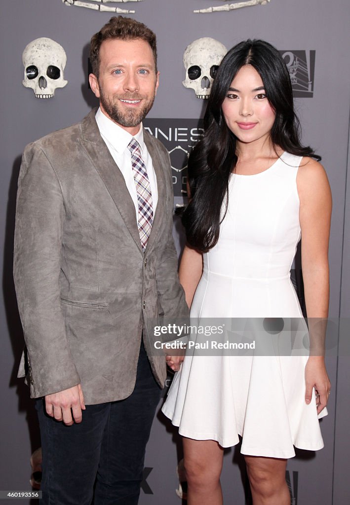 Actor T.J. Thyne and Leah Park arriving at Bones 200th Episode... News