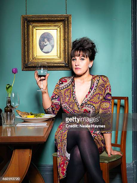 Journalist, author, and broadcaster Grace Dent is photographed for ES magazine on June 3, 2014 in London, England.