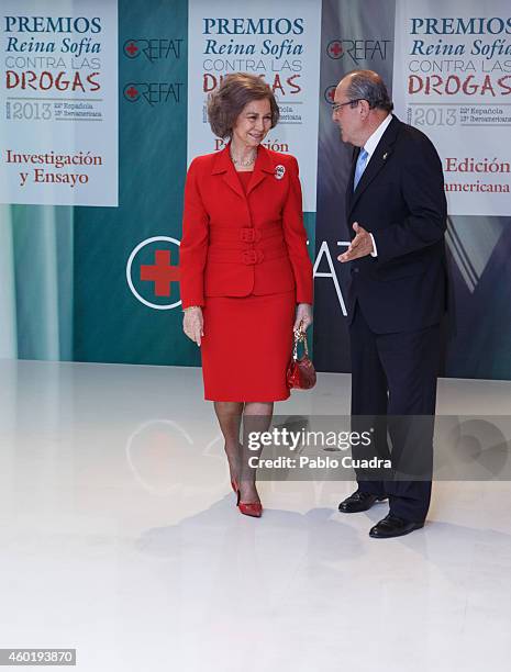 Queen Sofia attends 'Queen Sofia Against Drugs' awards ceremony at the Red Cross foundation building on December 9, 2014 in Madrid, Spain.