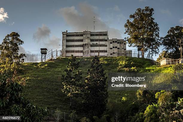 Ramo Verde military prison, where some members of Venezuela's political opposition are being held, stands in Los Teques, Venezuela, on Saturday, Nov....