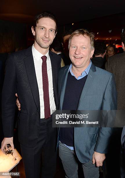 Jonathan Heaf and Nick Jones attend the GQ Christmas Lunch at Quaglino's on December 9, 2014 in London, England.