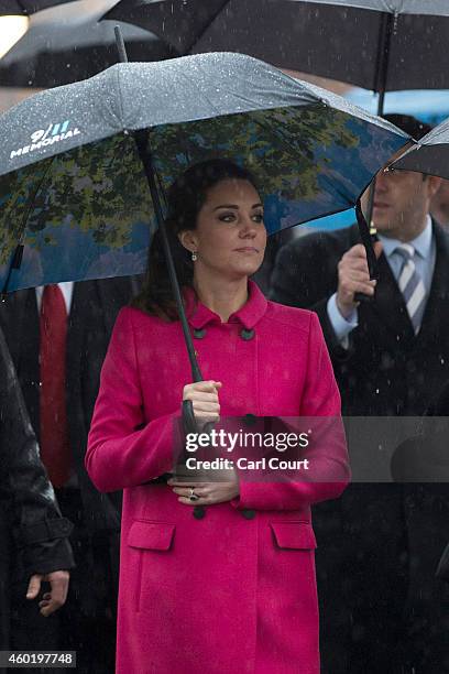 Catherine, Duchess of Cambridge, visits the National September 11 Memorial Museum with her husband Prince William, Duke of Cambridge on December 9,...