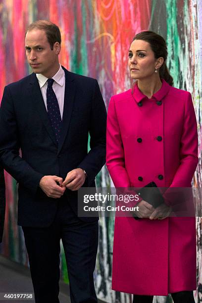 Prince William, Duke of Cambridge and his wife Catherine, Duchess of Cambridge, during a visit to the National September 11 Memorial Museum on...