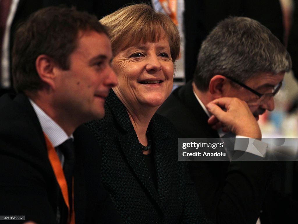 Germany's Merkel re-elected as CDU party leader