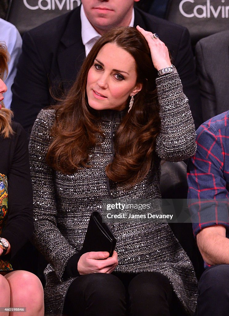 The Duke And Duchess Of Cambridge Attend Cleveland Cavaliers v. Brooklyn Nets