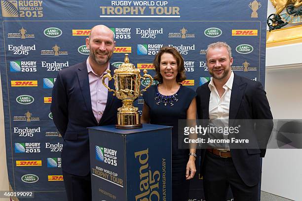 Rugby World Cup 2003 winner and Land Rover Ambassador, Lawrence Dallaglio, HM Consul General, Caroline Wilson, and former England 7s captain, Ollie...