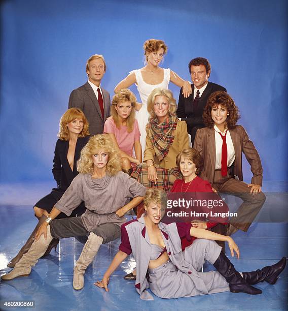 Cast of Knots Landing pose for a portrait in 1982 in Los Angeles, California.
