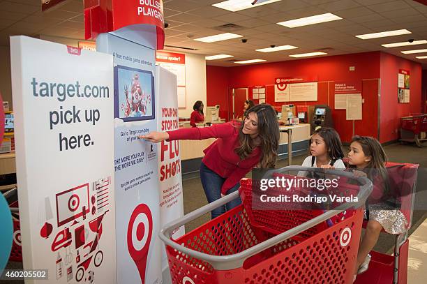 Barbara Bermudo and daughters experience Bullseye's Playground, a one-of-a-kind mobile experience powered by Google at Target at Target Dadeland...