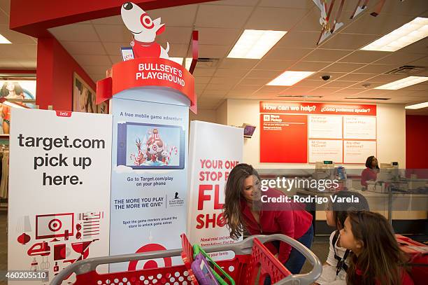 Barbara Bermudo and daughters experience Bullseye's Playground, a one-of-a-kind mobile experience powered by Google at Target at Target Dadeland...