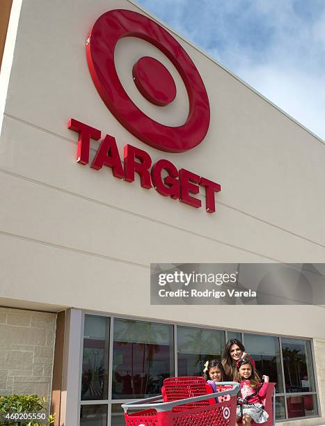 Barbara Bermudo and daughters experience Bullseye's Playground, a one-of-a-kind mobile experience powered by Google at Target at Target Dadeland...